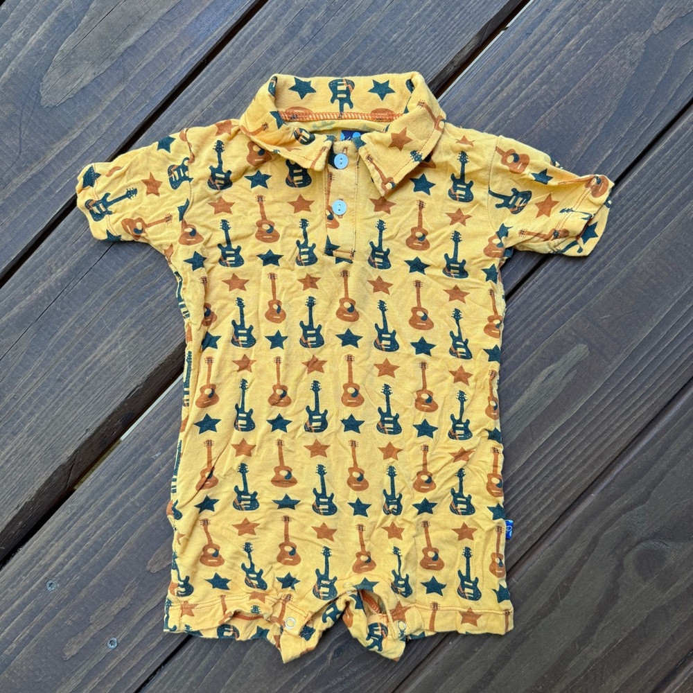 Kickee Pants - Guitar Polo Shorts Rompers